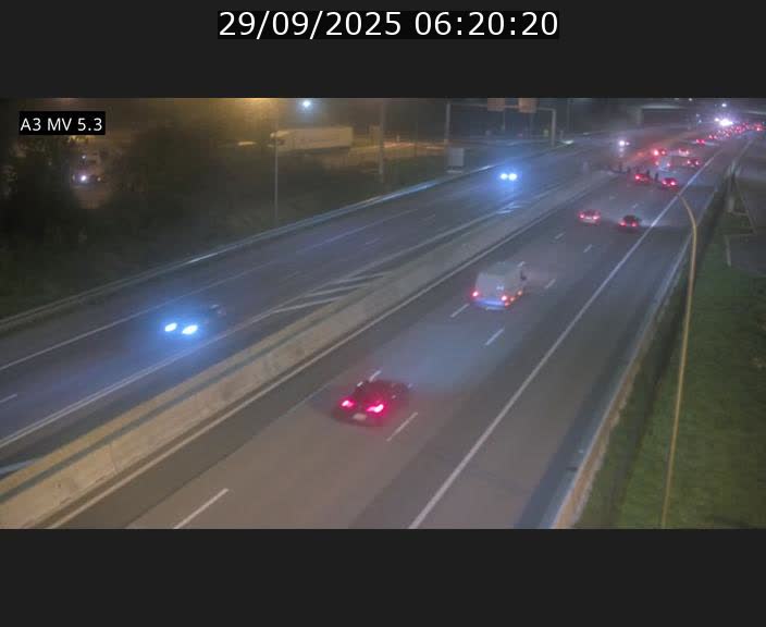 Webcam à l'Aire de Berchem au Luxembourg sur l'A3. Vue orientée vers la France