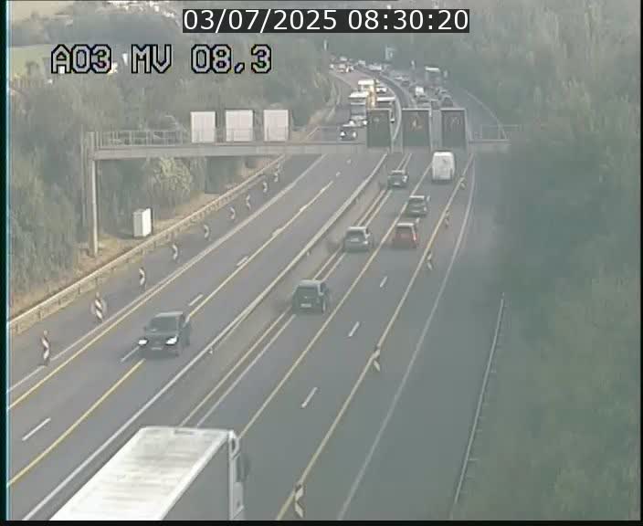 Webcam Autoroute après la Croix de Bettembourg en direction de Luxembourg sur l'A3