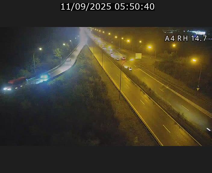 Traffic live webcam Luxembourg Jonction Lankelz - A4 - BK 14.7 - direction Luxembourg