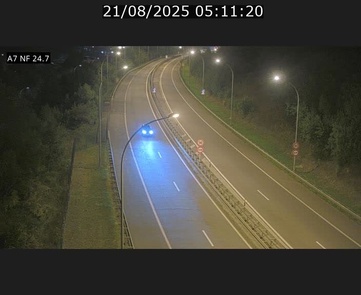 Caméra trafic Luxembourg - A7, Schieren direction Mersch