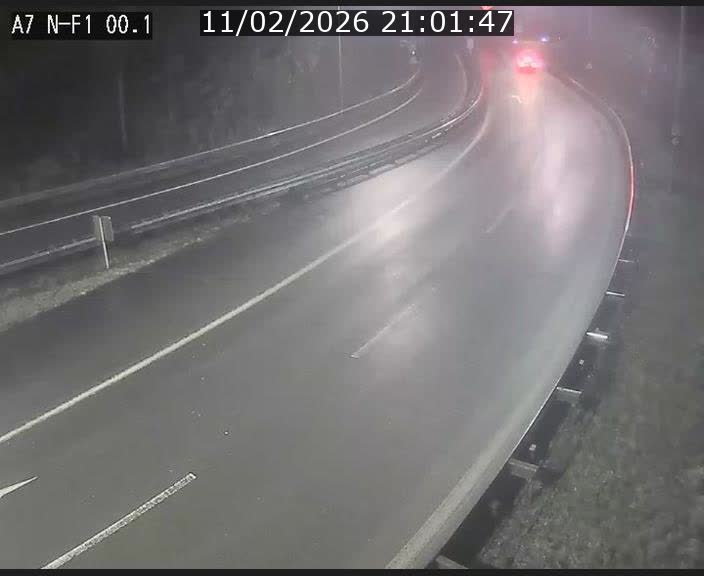 Webcam autoroute Luxembourg A7 située dans la sortie 1 Waldhof, vers la N11, avant le Tunnel Stafelter