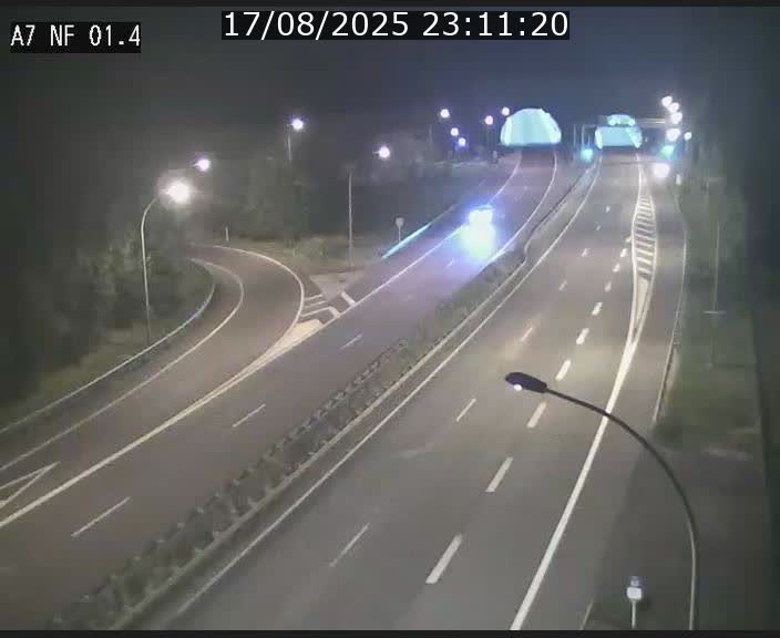 Caméra autoroute Luxembourg A7 - Echangeur Waldhaff - direction Tunnel Stafelter