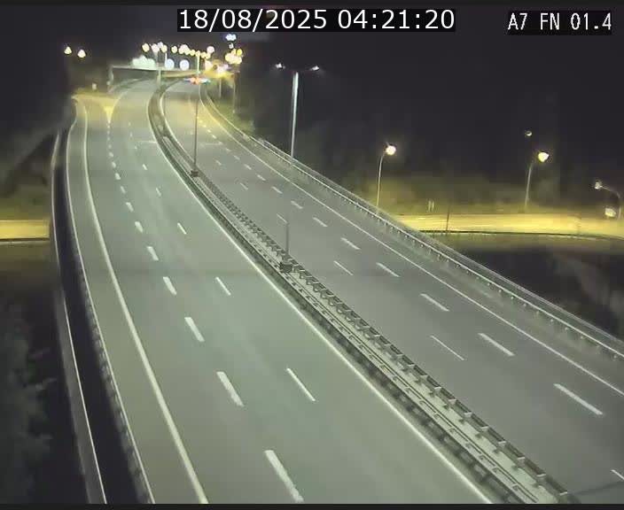 Caméra autoroute Luxembourg A7 - Tunnel Stafelter - direction Echangeur Grünewald