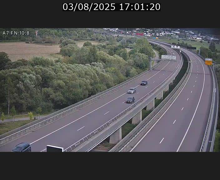Caméra trafic Luxembourg - A7, Tunnel Gousselerbierg, sortie sud, direction rond-point Lorentzweiler (BK 10.8)