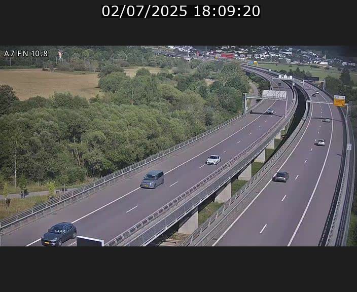 Caméra trafic Luxembourg - A7, Tunnel Gousselerbierg, sortie sud, direction rond-point Lorentzweiler (BK 10.8)