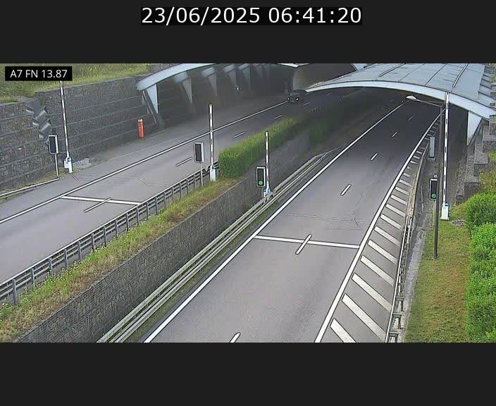 Caméra trafic Luxembourg - A7, Tunnel Gousselerbierg, entrée nord, direction Lorentzweiler