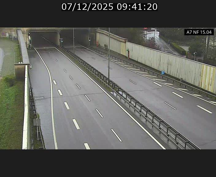 Caméra trafic Luxembourg - A7, Tunnel Mersch, entrée sud, direction Ettelbruck