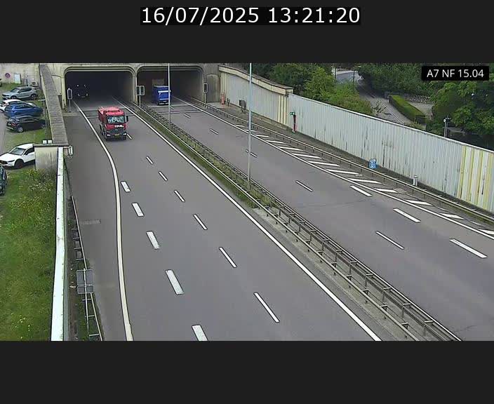Caméra trafic Luxembourg - A7, Tunnel Mersch, entrée sud, direction Ettelbruck
