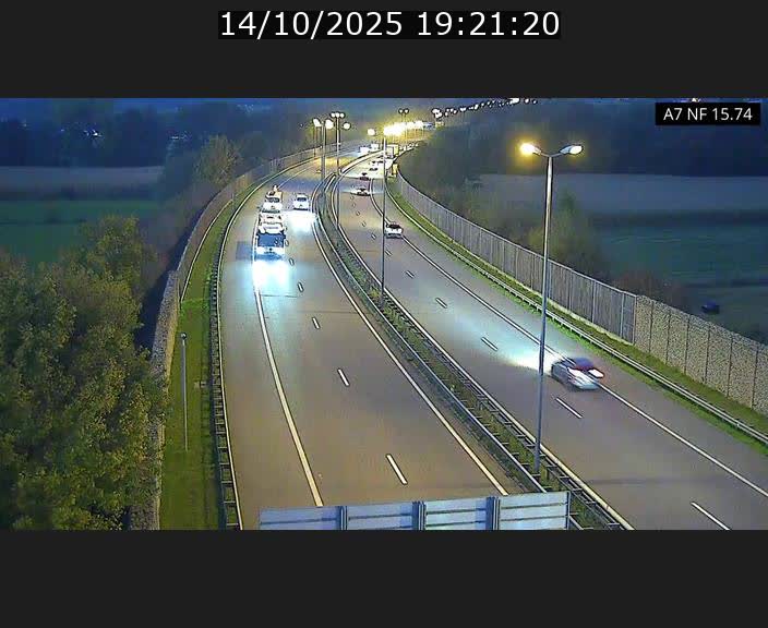 Caméra trafic Luxembourg - A7, Tunnel Mersch, entrée nord, direction Lorentzweiler