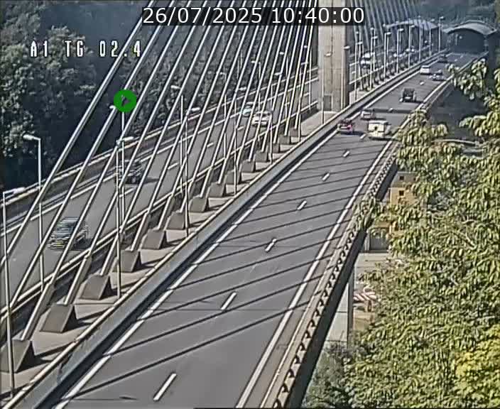 Traffic live webcam Luxembourg Sandweiler - A1 direction Luxembourg-ville - BK 2.4