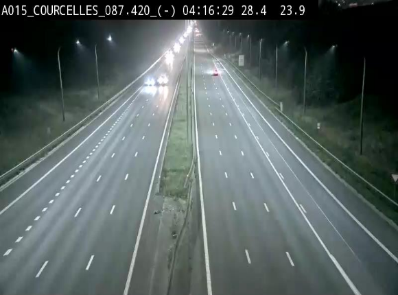 Webcam autoroute Belgique - Viesville - E42 direction Mons - BK 84.35