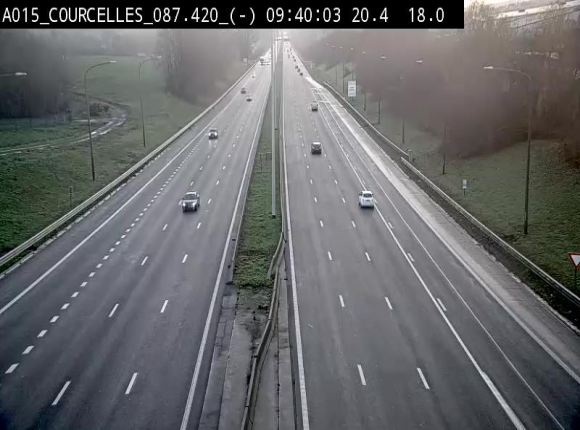 Webcam autoroute Belgique - Viesville - E42 direction Mons - BK 84.35