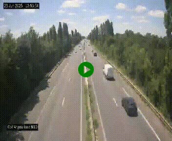 Webcam routière à la fin de la N10, en périphérique ouest d'Angouleme, proche de la jonction avec l'A10