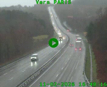 Caméra routière sur l'autoroute A20 à Bessines-sur-Gartempe. Vue orientée vers Paris