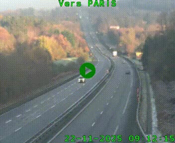 Caméra routière sur l'autoroute A20 à Bessines-sur-Gartempe. Vue orientée vers Paris