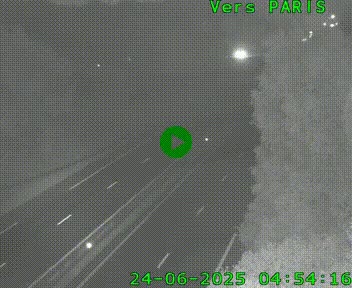 Caméra routière sur l'autoroute A20 au nord de Limoges, à la jonction avec la N520. Vue orientée vers Paris
