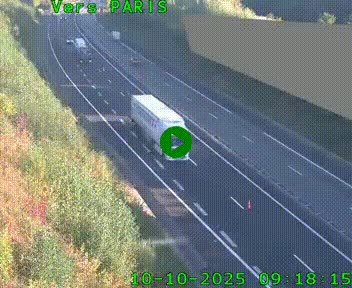 Caméra routière sur l'autoroute A20 à Saint-Pardoux-l'Ortigier, à la jonction avec l'A89. Vue orientée vers Paris