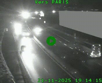 Caméra routière sur l'autoroute A20 à Brive-la-Gaillarde, à la jonction avec l'A89. Vue orientée vers Paris