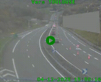Caméra routière sur l'autoroute A20 à Noailles, en périphérie de Brive-la-Gaillarde. Vue orientée vers Toulouse