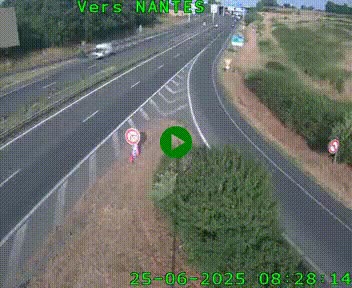 Webcam N147 au nord de Poitiers et à la jonction avec la A10