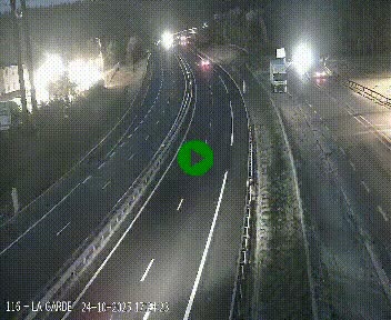 Caméra autoroute A75 à hauteur du col du rocher blanc en direction de Montpellier