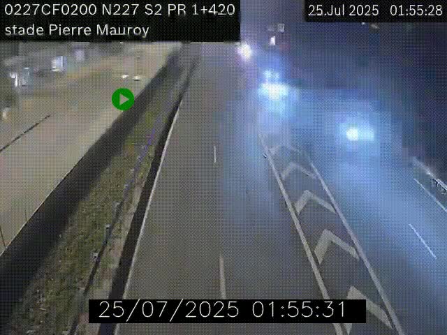 Webcam à hauteur du Stade Pierre Mauroy à Villeneuve d'Ascq sur la N227. Vue orientée vers Mons-en-Baroeul