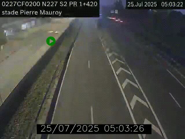 Webcam à hauteur du Stade Pierre Mauroy à Villeneuve d'Ascq sur la N227. Vue orientée vers Mons-en-Baroeul