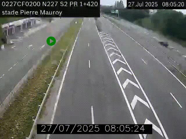 Webcam à hauteur du Stade Pierre Mauroy à Villeneuve d'Ascq sur la N227. Vue orientée vers Mons-en-Baroeul