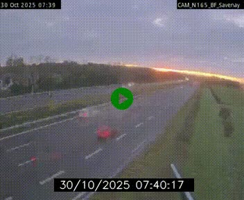Webcam sur la N165 à hauteur de Savenay, au nord-ouest de Nantes en direction de la Bretagne