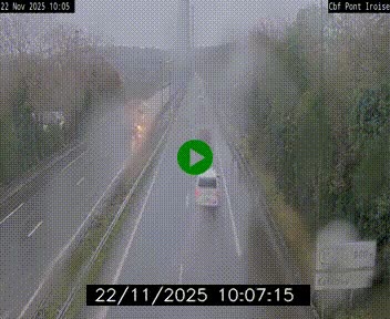 Webcam sur la N165 après le Pont de l'Iroise, à l'entrée de Brest