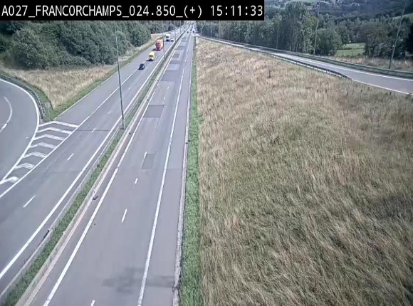 Caméra autoroutière à proximité du circuit de Spa-Francorchamps à Stavelot sur l'A27/E42