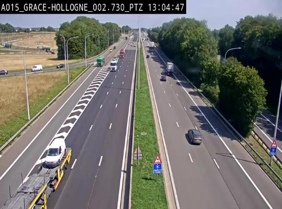 Caméra trafic Belgique - Grâce-Hollogne - E42, jonction avec A604, direction Loncin/Aéroport de Liège -  BK 3.2