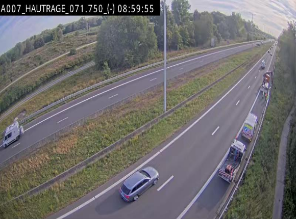 Webcam autoroute Belgique - Hautrage - E19 - BK 71.7