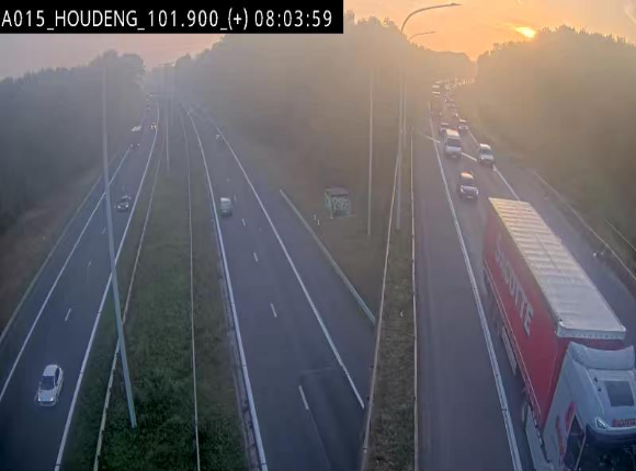 Webcam autoroute Belgique - Houdeng-Goegnies - Jonction E19/E42 direction Tournai/Mons - BK 101.85