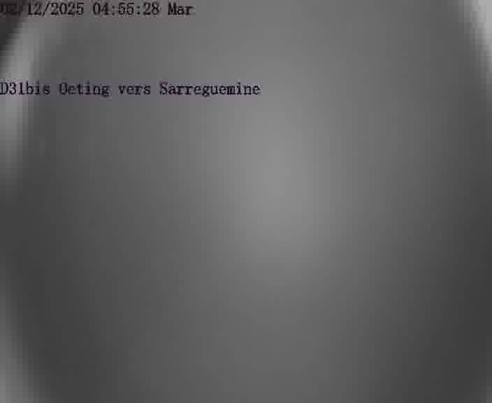 Webcam installée le long de D31bis (France) à Oeting, pointée vers Sarreguemines, utile pour suivre précisément les conditions de trafic.