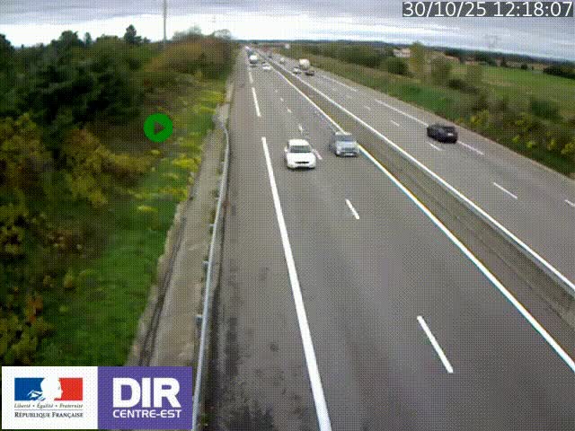 Webcam sur le contournement de Valence, sur la Nationale 7, à la jonction avec la N532, caméra orientée vers Grenoble