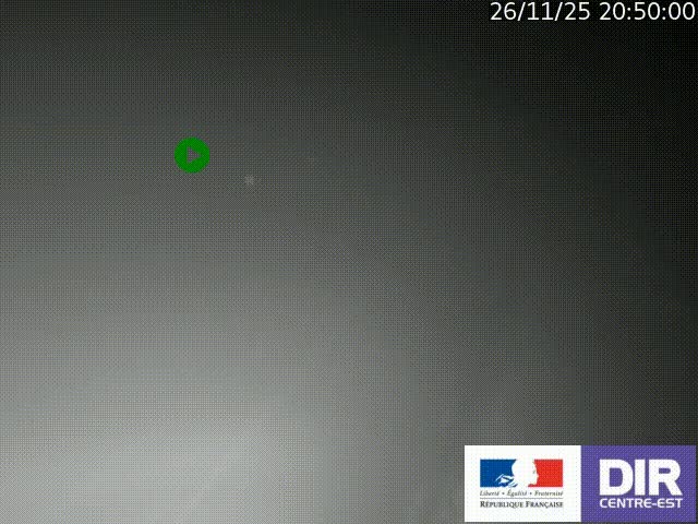 Webcam sur le col Pin Bouchain, vue orientée vers Roanne, en provenance de Lyon sur la nationale 7 (N7)