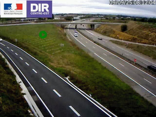 Webcam sur le contournement de Valence, sur la Nationale 7, caméra orientée vers Lyon