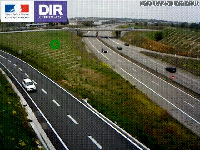 Webcam sur le contournement de Valence, sur la Nationale 7, caméra orientée vers Lyon