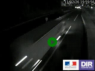 Caméra autoroutière sur l'A47 à hauteur de Givors, a proximité de Lyon. La webcam est orientée vers Lyon