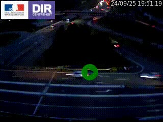 Webcam traffic à Grenoble-sud sur l'autoroute A480. Vue orientée vers l'entrée et la sortie de Grenoble