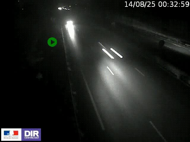 Webcam à Bron sur l'A43 à la jonction avec le boulevard périphérique de Lyon (D383). Vue orientée vers Lyon