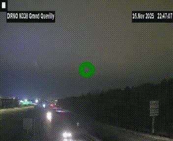 Webcam routière sur N338 à hauteur de Grand-Quevilly en périphérie de Rouen. Vue orientée vers Rouen