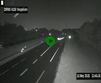 Webcam autoroute A150 à hauteur de La Vaupalière en périphérie de Rouen. Vue orientée vers Rouen