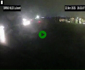 Webcam en périphérie de Chartres sur la N123, à hauteur de Luisant. Vue orientée vers Chartres