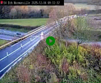 Webcam à hauteur du Leclerc Normanville sur la N154. Vue orientée vers Rouen