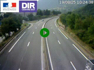 Caméra sur la Nationale 90 (N90) à La Léchère, en direction et à proximité d'Albertville