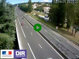 Webcam routière à Le Chambon-Feugerolles sur la RN88 entre Firminy et Saint-Etienne