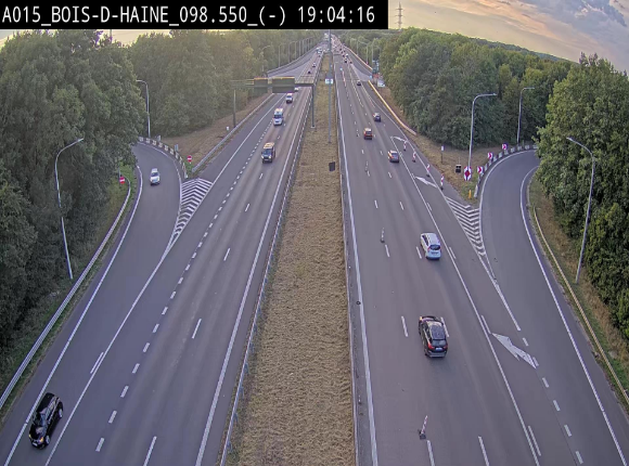 Webcam autoroute Belgique - Bois d'Haine - E42 - BK 98.6