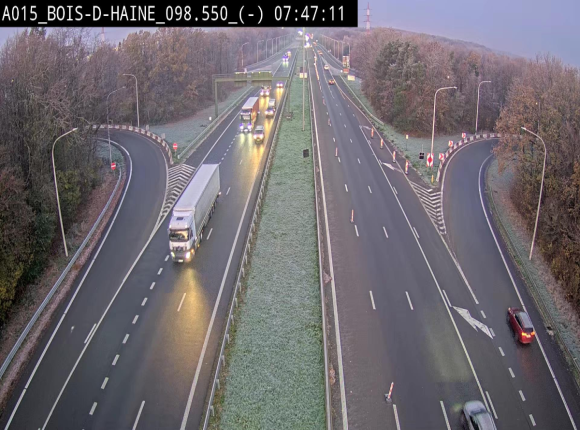 Webcam autoroute Belgique - Bois d'Haine - E42 - BK 98.6